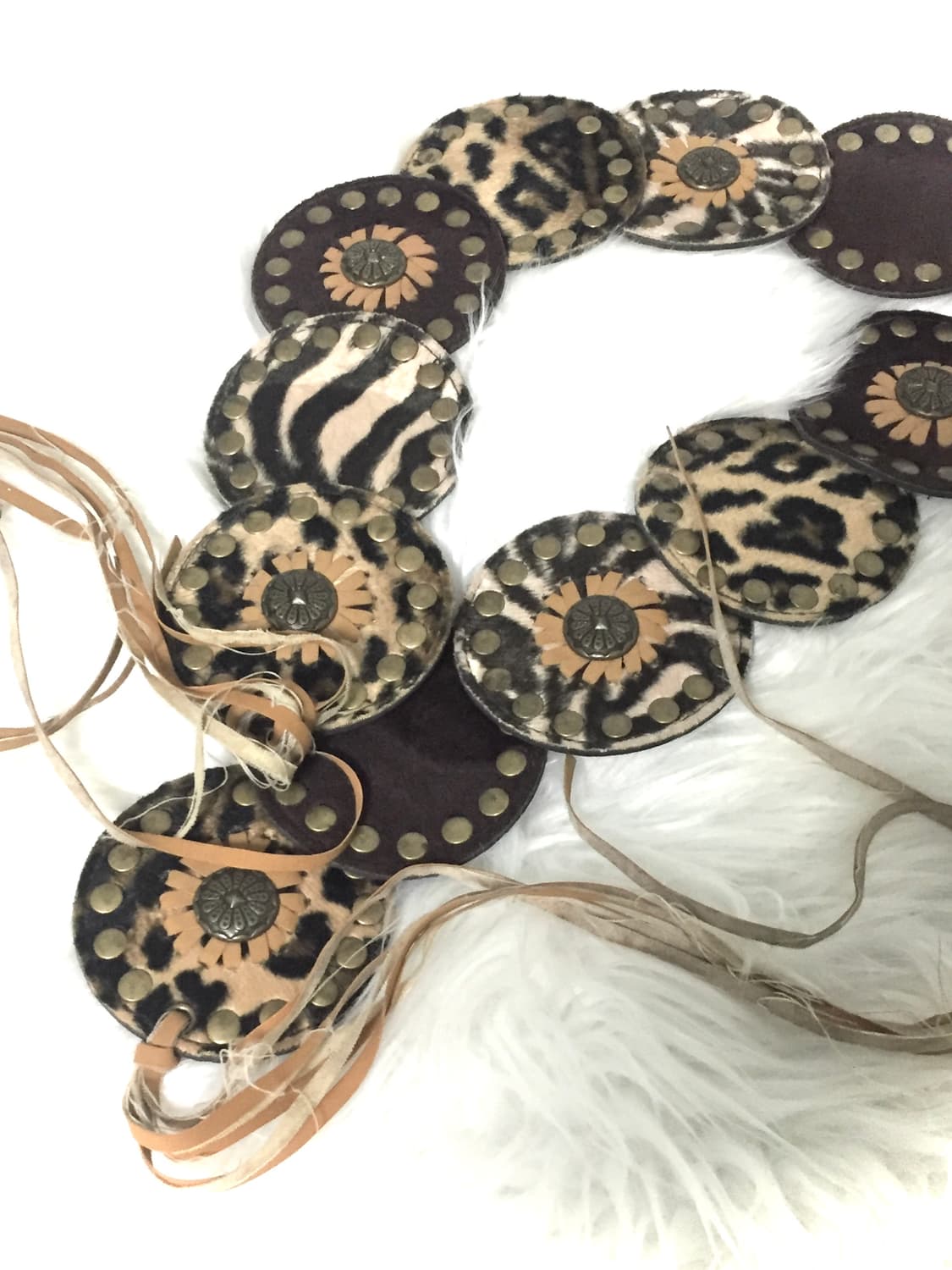 Leopard Circle Strap Belt 레오파드 갸루 스트랩 벨트 상품이미지2