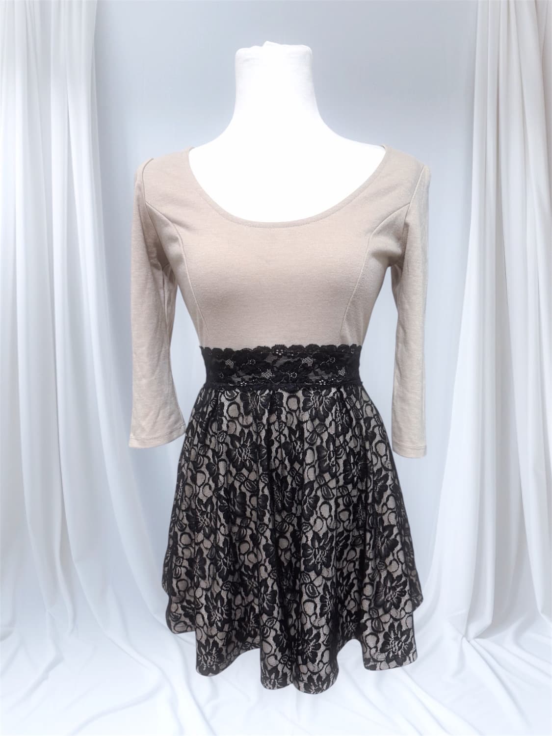 빈티지 오네갸루 스나계 레이스 원피스 상품이미지1