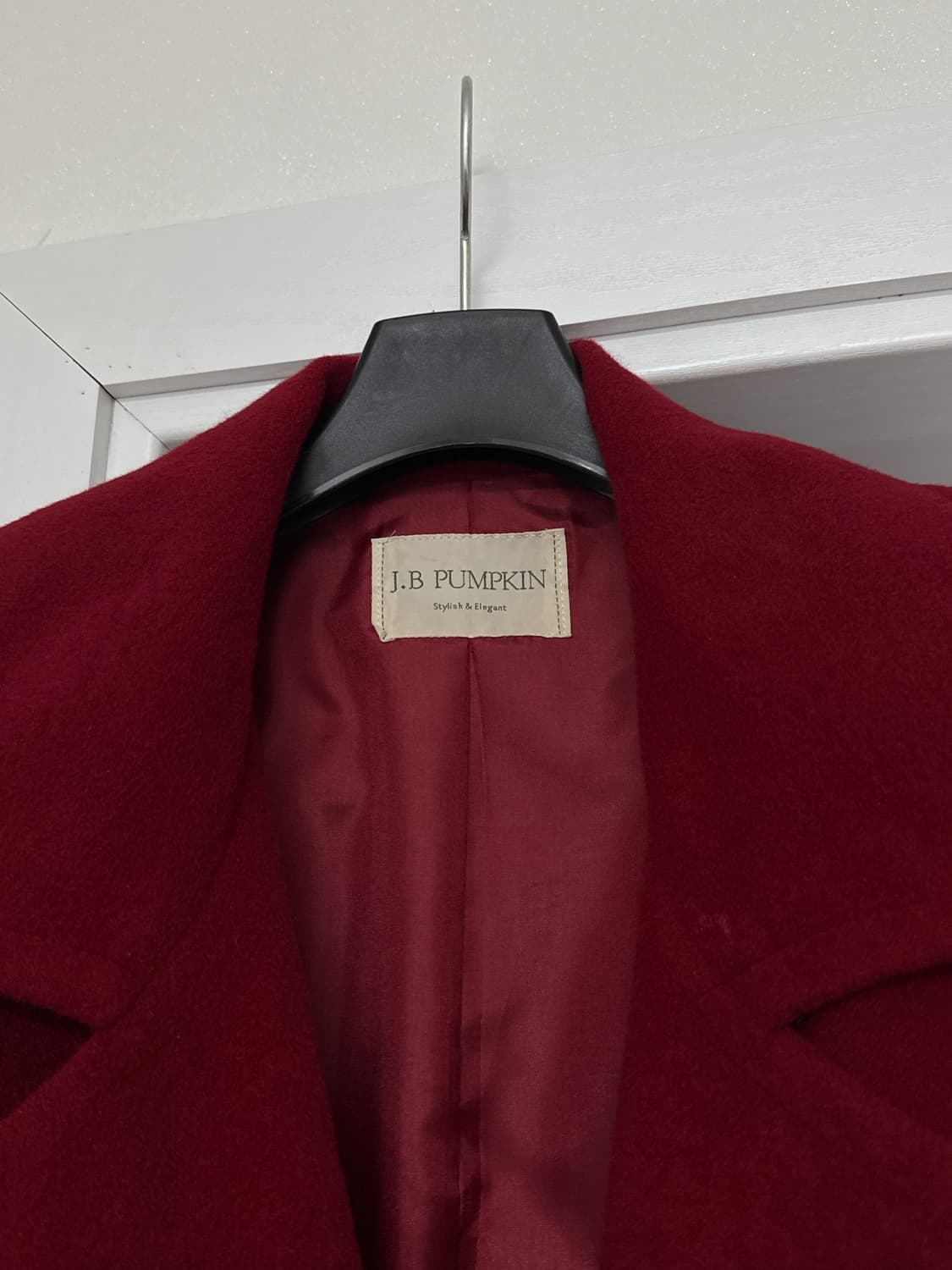 앙고라100 레드 롱코트 상품이미지2