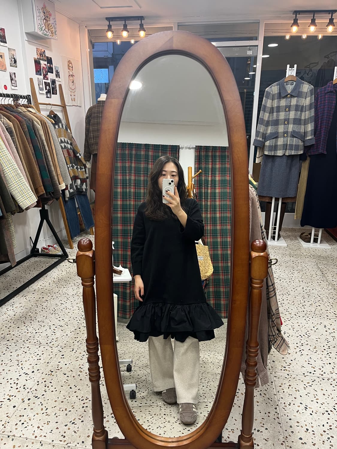 COS 블랙 프릴 니트 원피스 상품이미지4