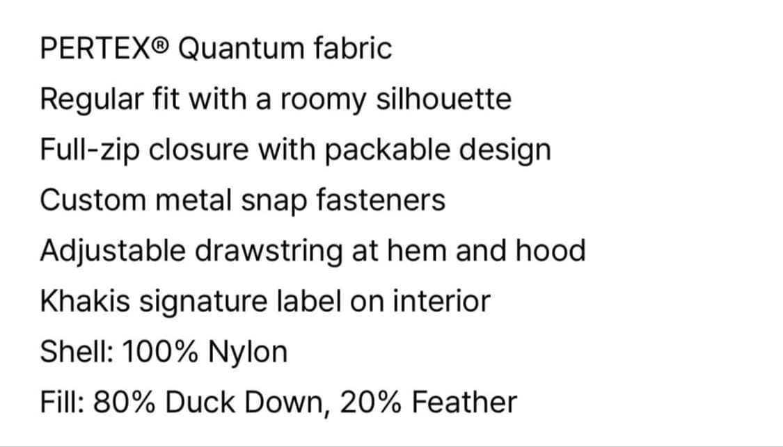 카키스 캠퍼 다운 자켓  상품이미지4