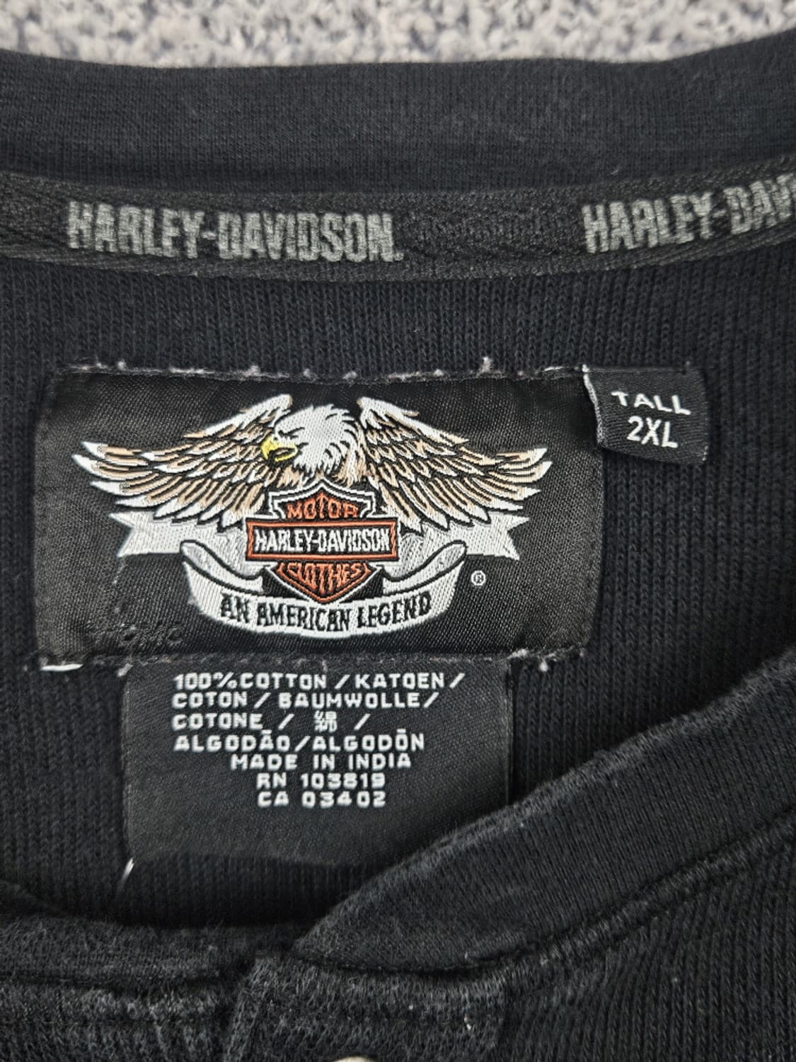 할리데이비슨 자수로고 헨리넥 롱슬리브 니트 ( 2XL ) / 10240 상품이미지7