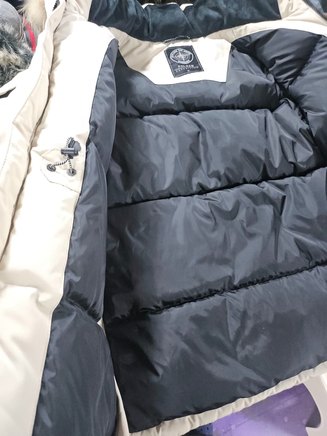 폴램 구스 다운 패딩  베이지 95 상품이미지6