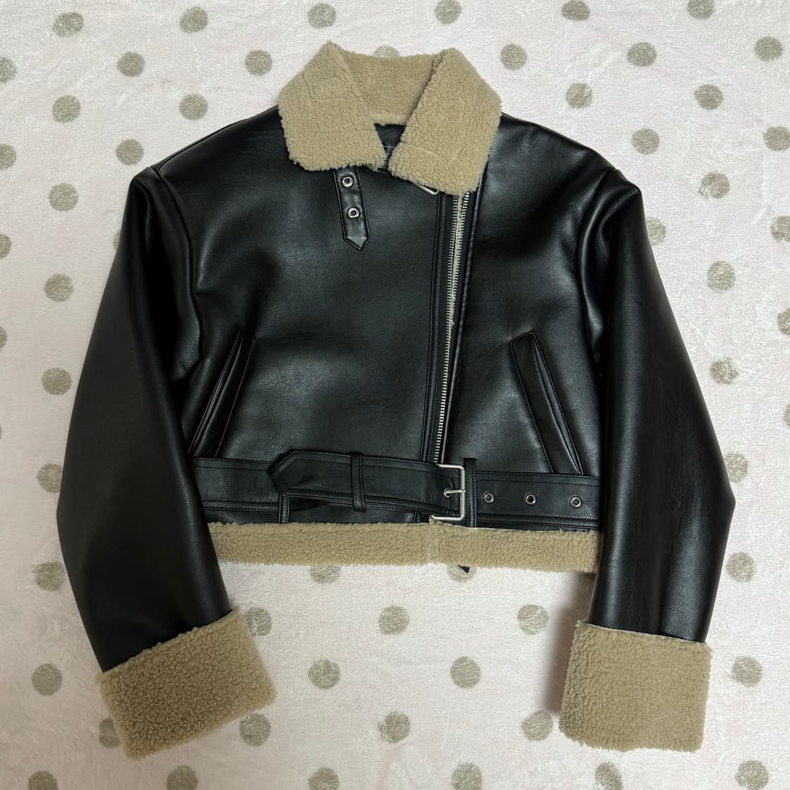 콜릿 크롭 무스탕 플리스 자켓 상품이미지5