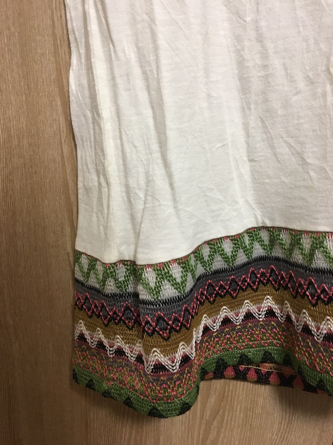 일본 빈티지 보헤미안 스타일 아이보리 반소매 상품이미지2