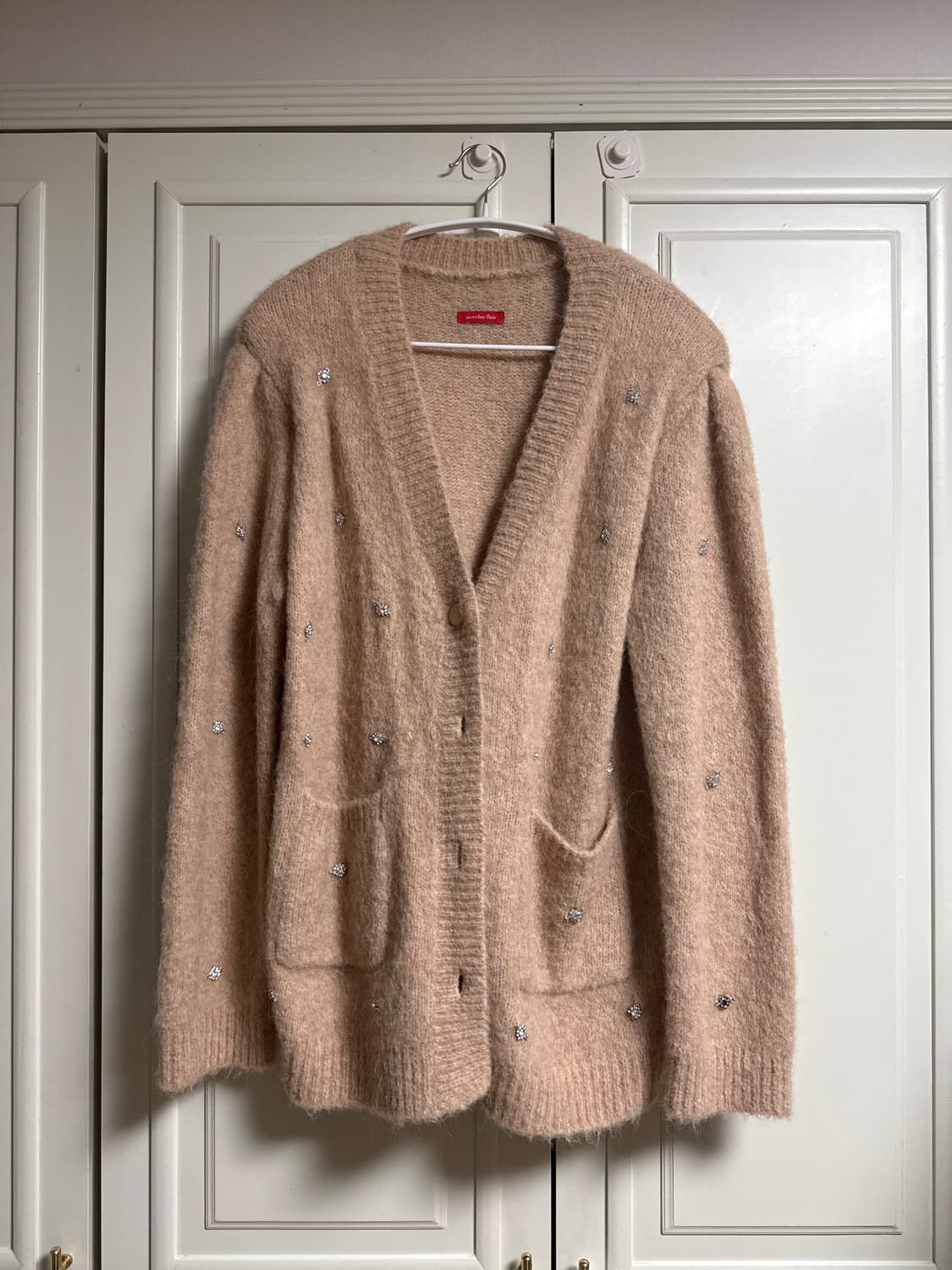 오버듀플레어 알파카 가디건 베이지  상품이미지2