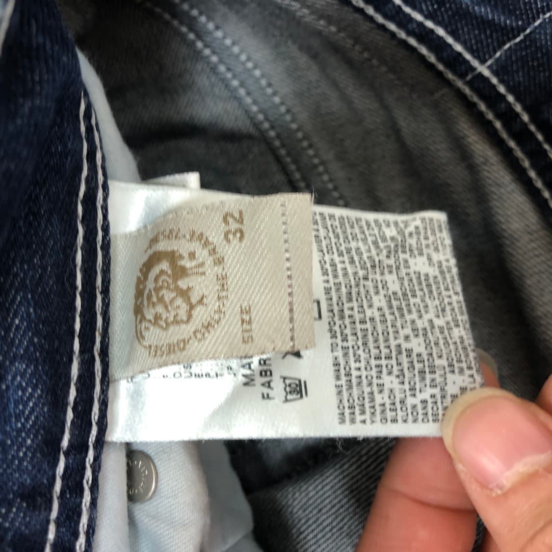 디젤 정품 바이커 워싱 데님팬츠 중청 상품이미지9