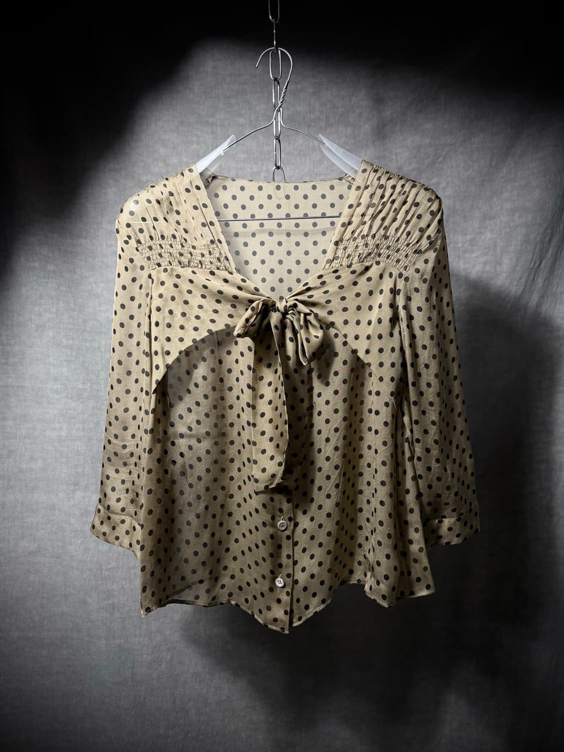 PRADA Ribbon Dot Blouse 상품이미지1
