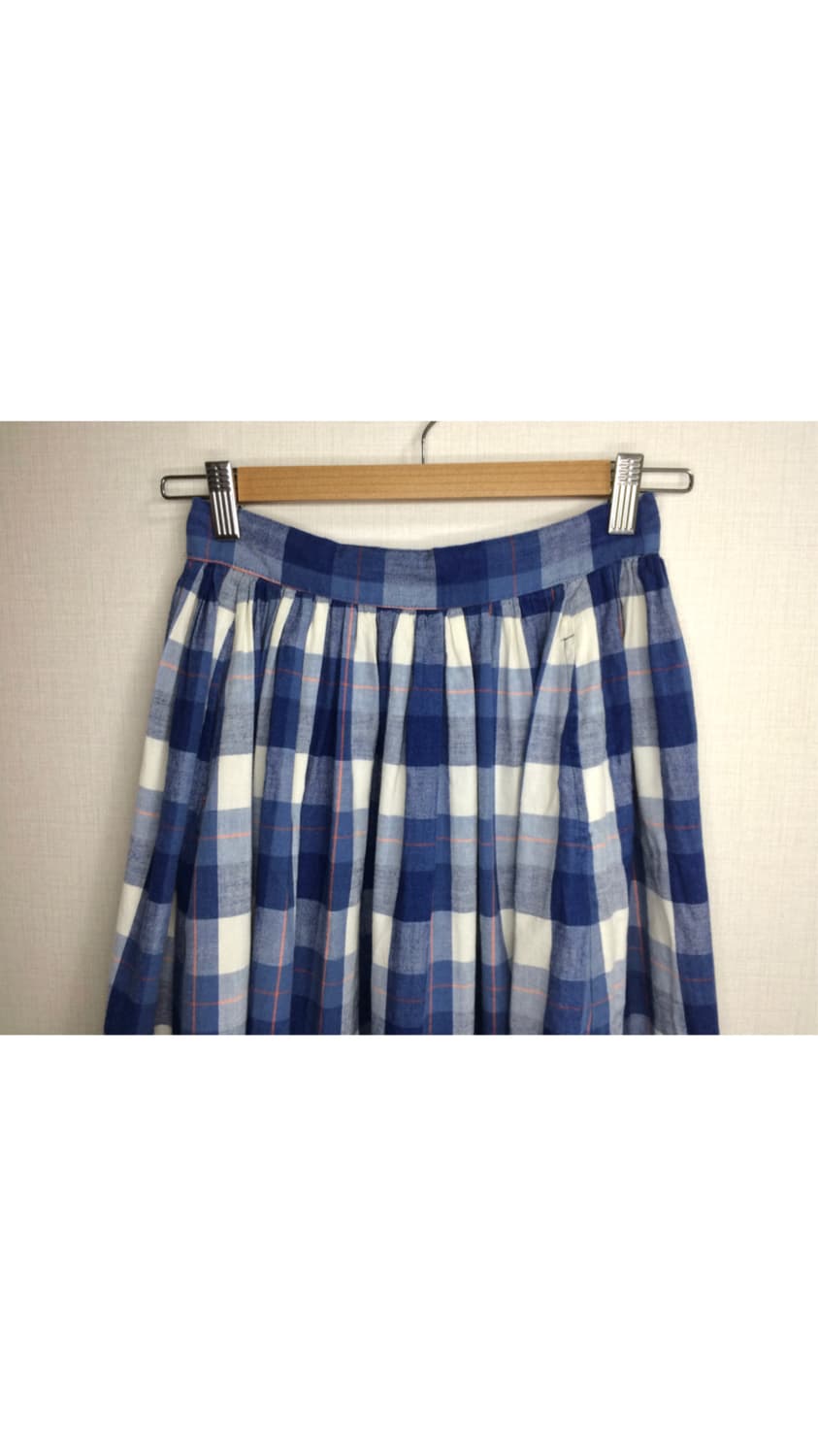 beams boy 빔즈보이 블루 체크 스커트 상품이미지2