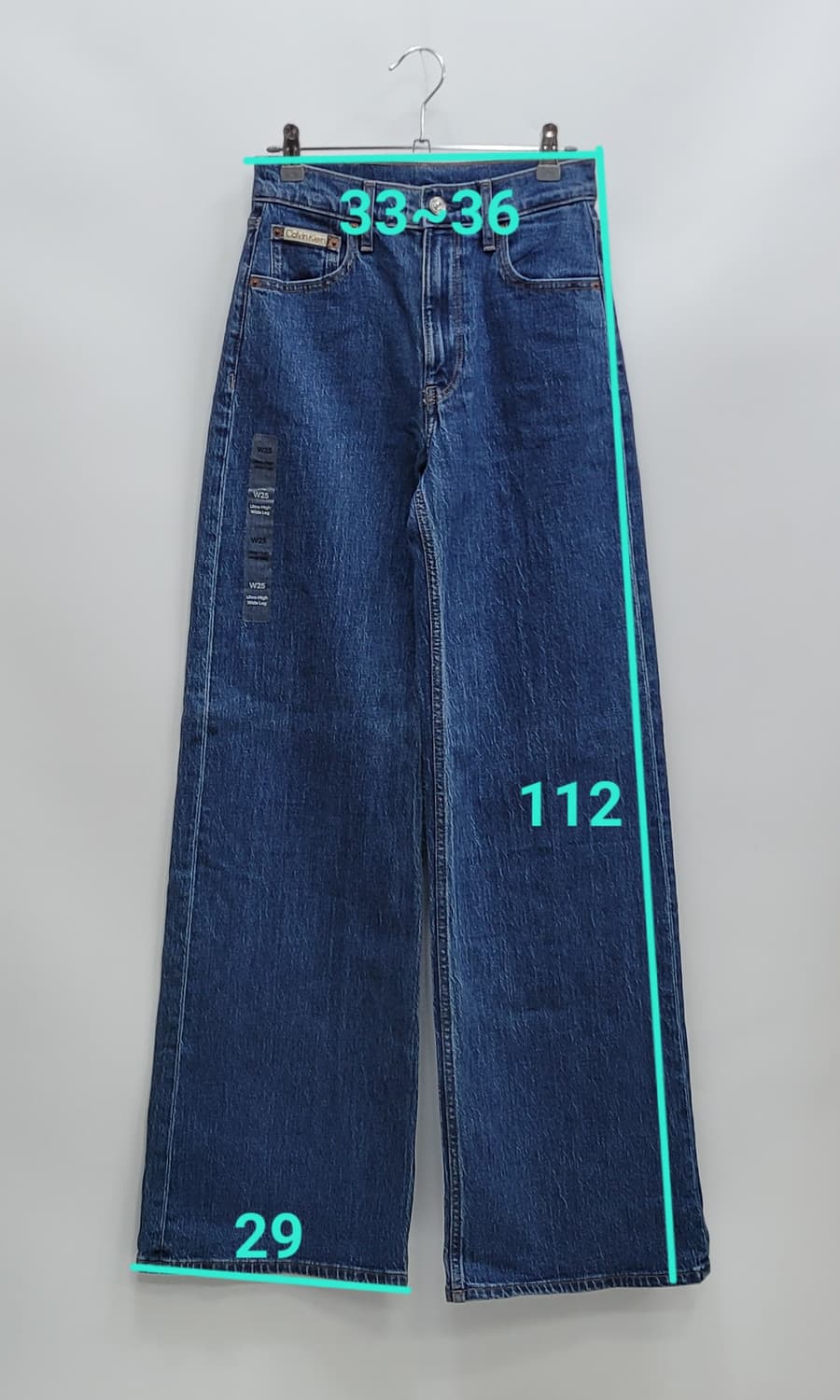 (새상품) Calvin Klein 23SS 데님 와이드 팬츠 / 여 25 상품이미지9