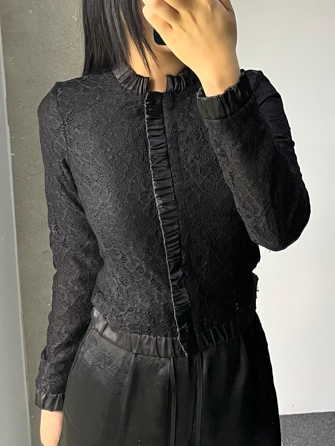 엠포리오 아르마니 09s/s 블랙 레이스 자켓 상품이미지2