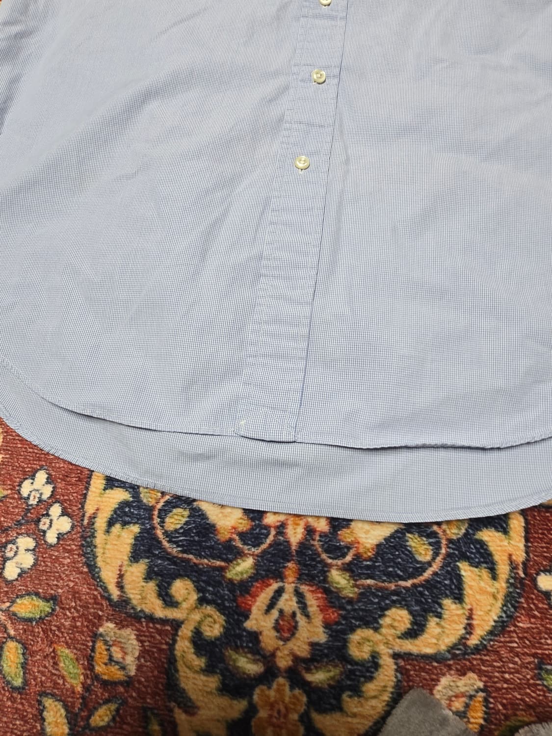 폴로 랄프로렌 블레이크 잔체크 반팔 셔츠 (M) 상품이미지5