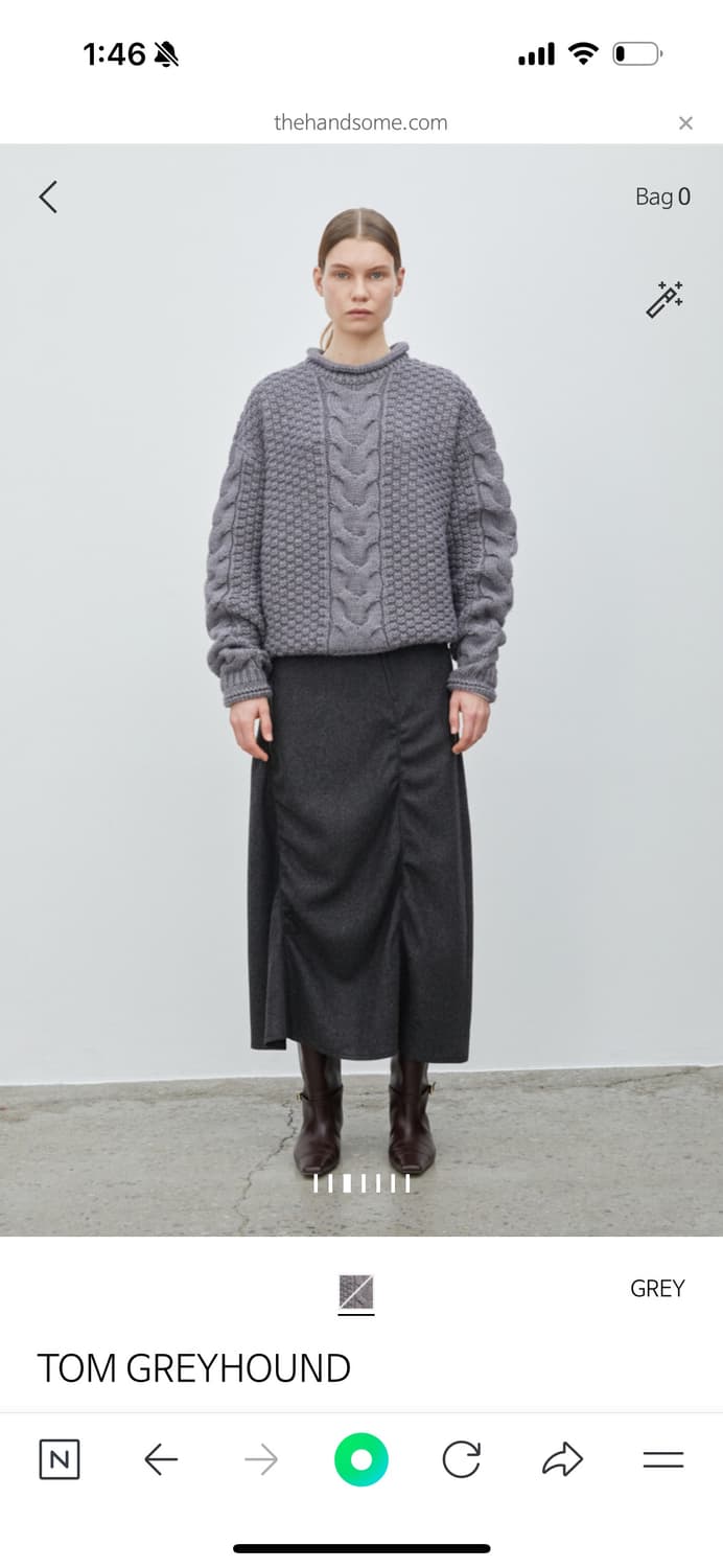 에토스 케이블 니트 그레이 상품이미지3