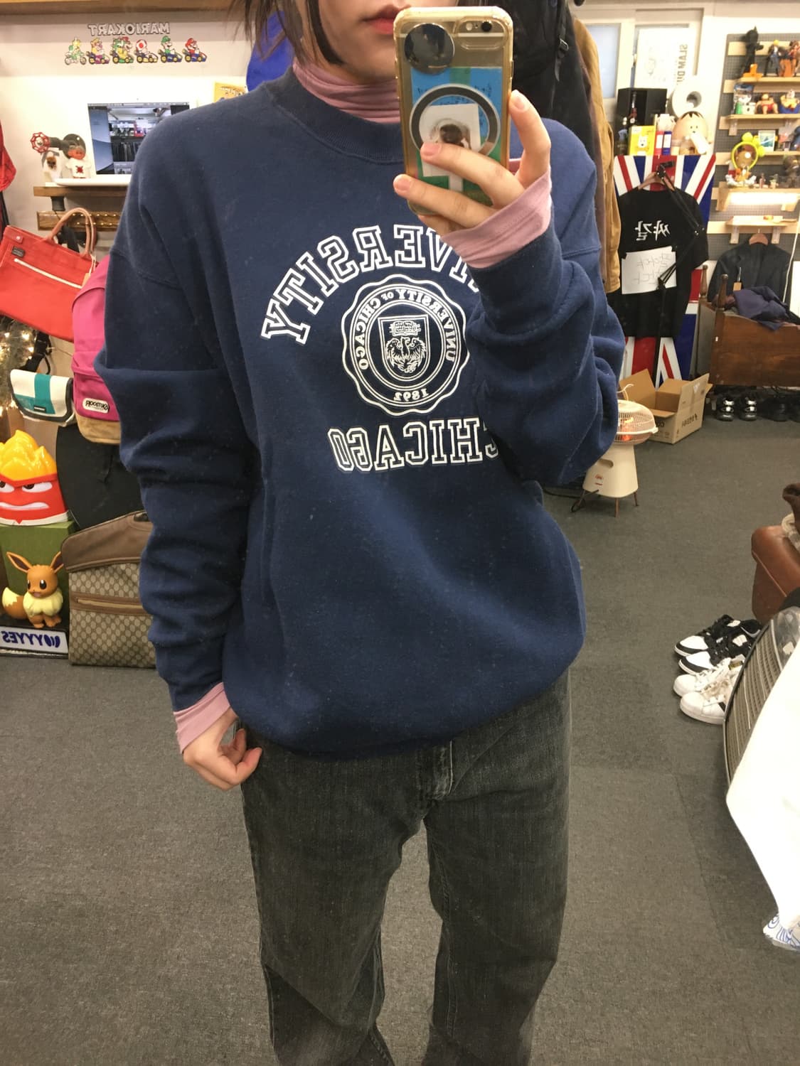 90's 후루츠오브더룸 유니버시티 스웻셔츠 상품이미지2