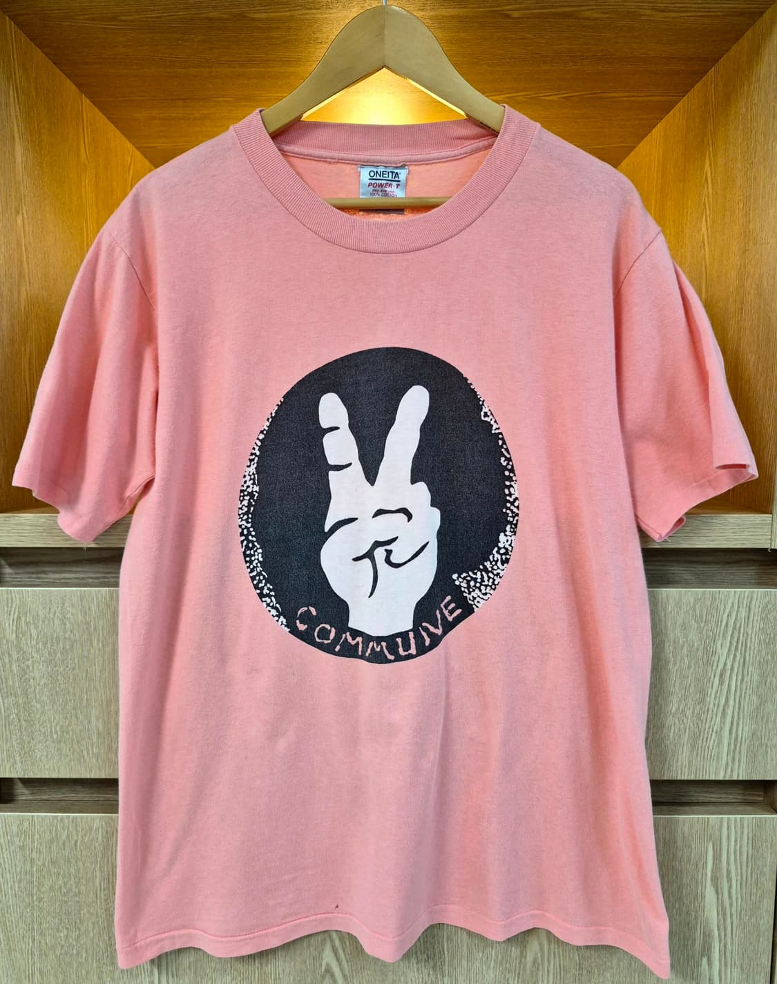 90's ONEITA Peace Single Stitch Tee (L) 상품이미지1