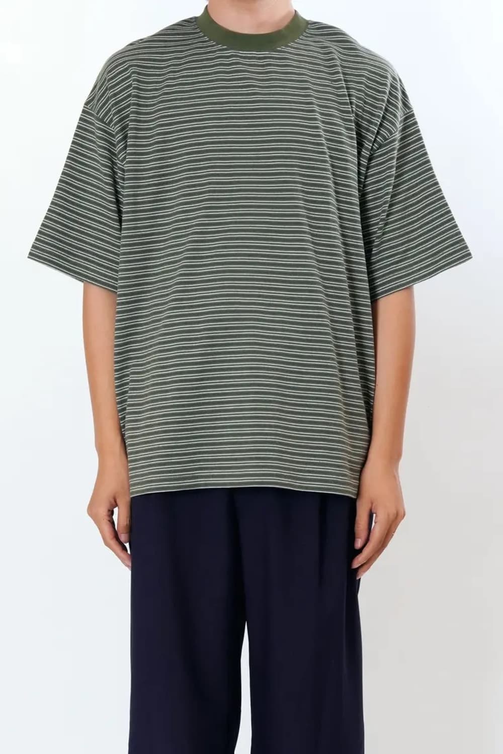 evcon border wide ss t-shirts khaki 상품이미지2