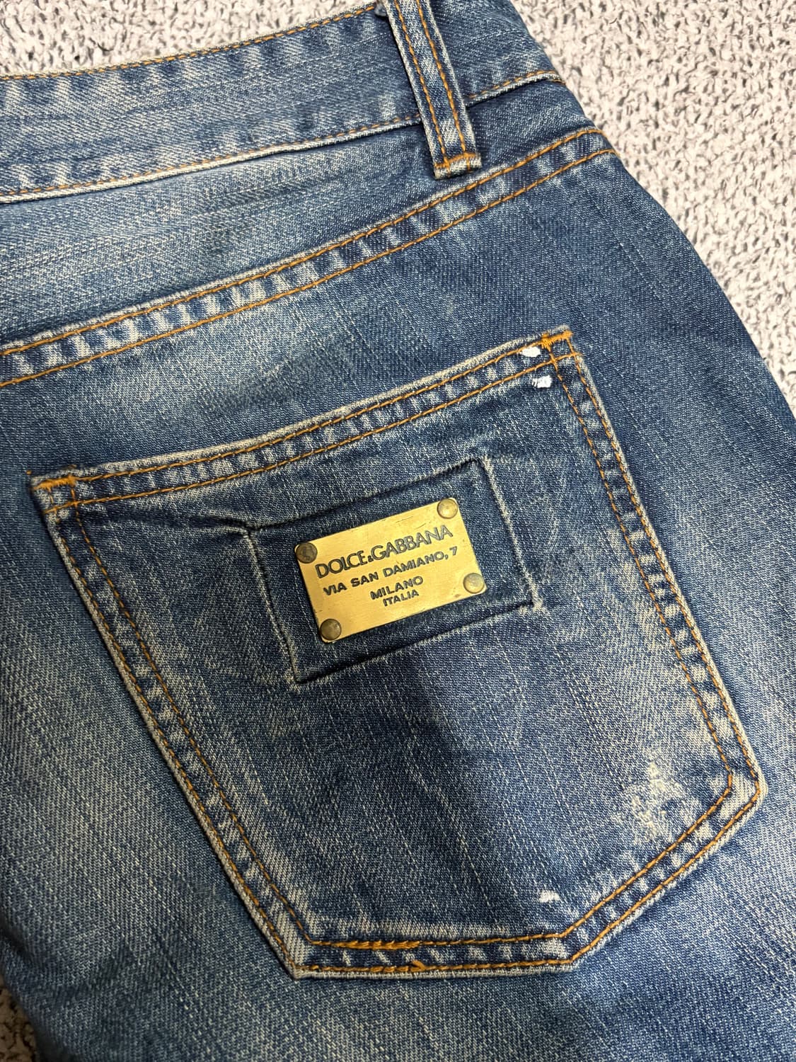 돌체앤가바나 골드 플레이트 디스트레스드 진 상품이미지4