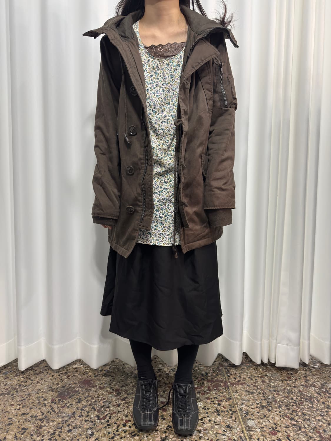 button midi skirt 상품이미지6