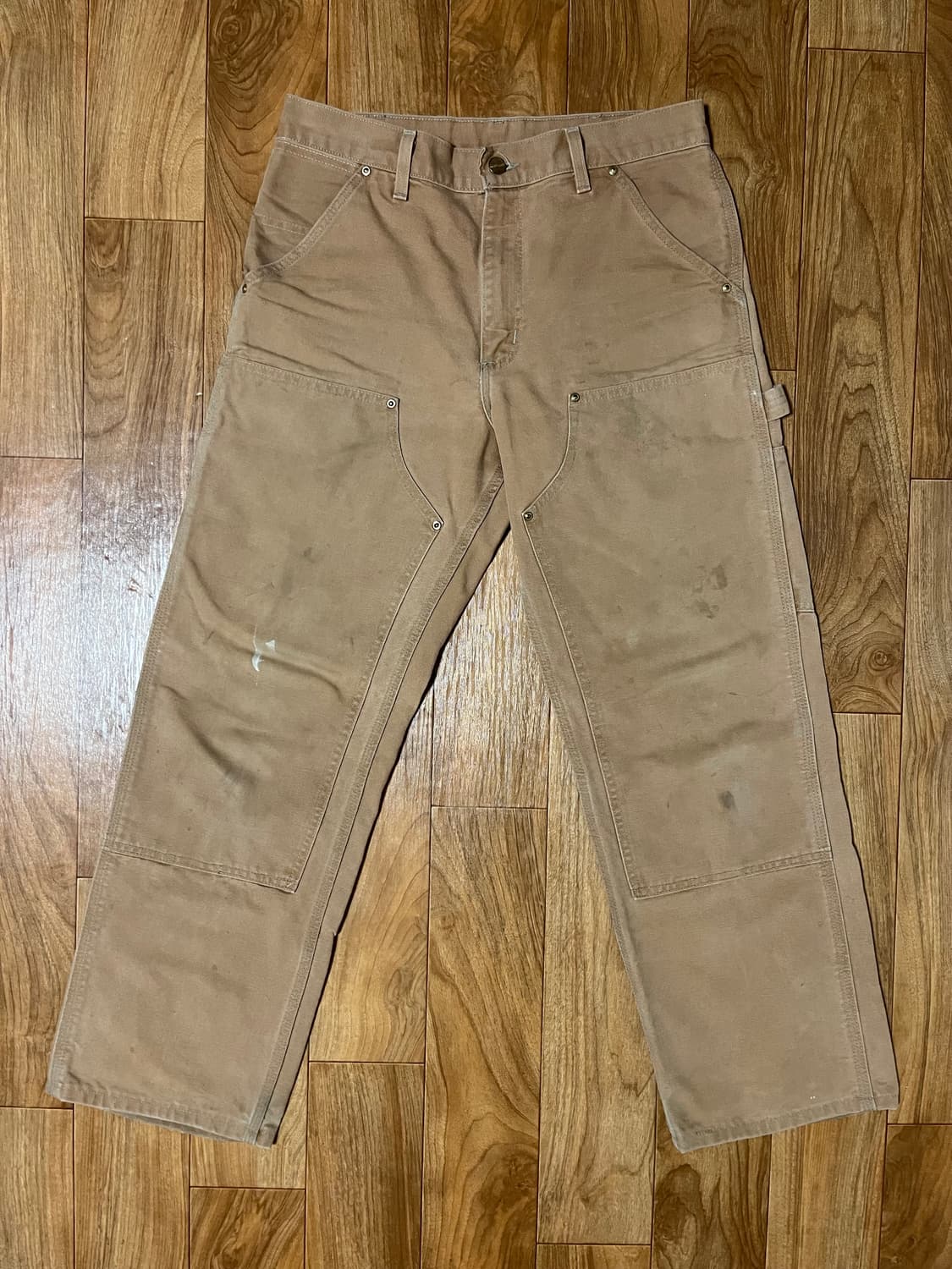 80s 칼하트 더블니 팬츠 탄색상 usa 상품이미지1