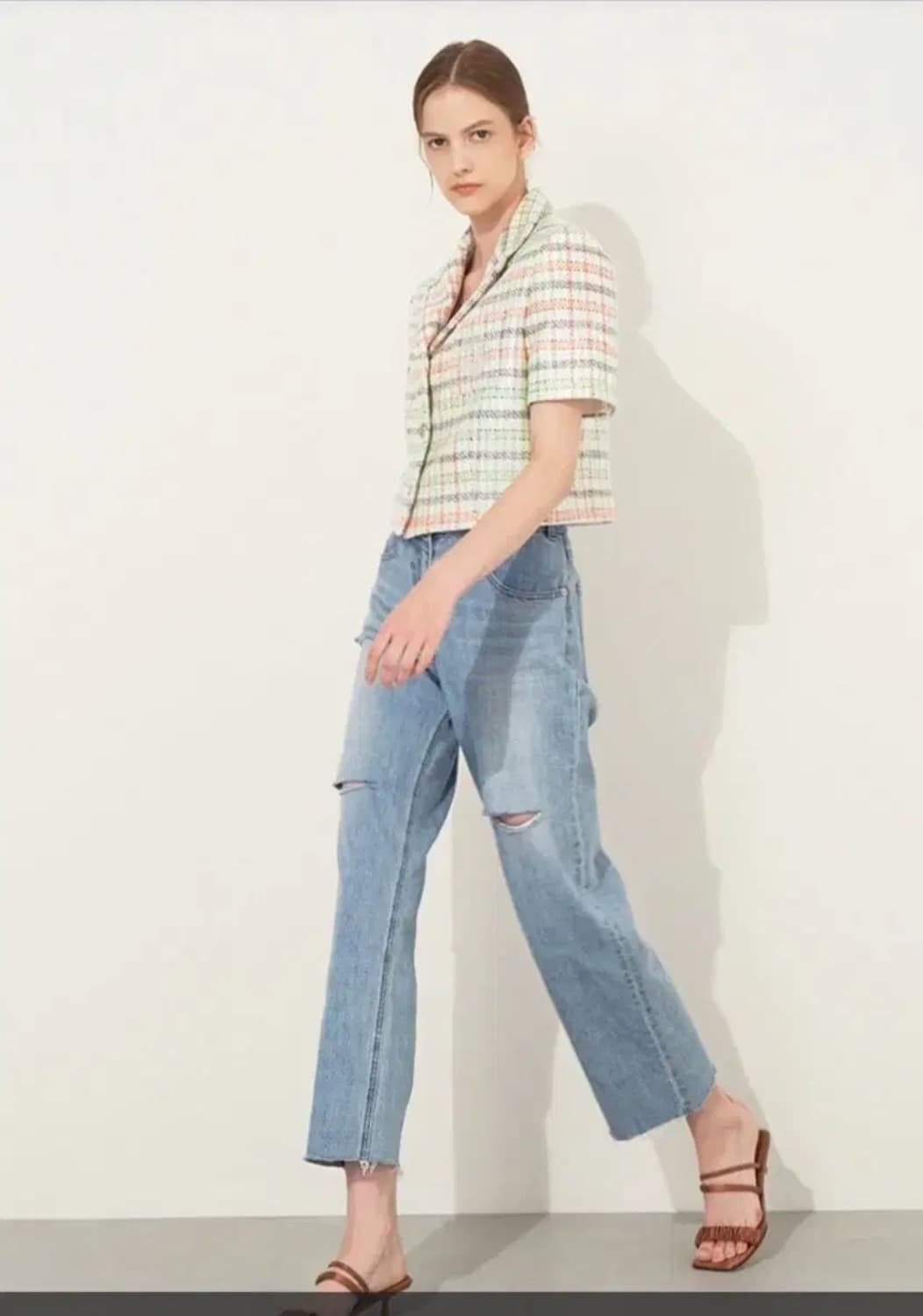 여성 55size 타임 크롭 자켓 상품이미지1