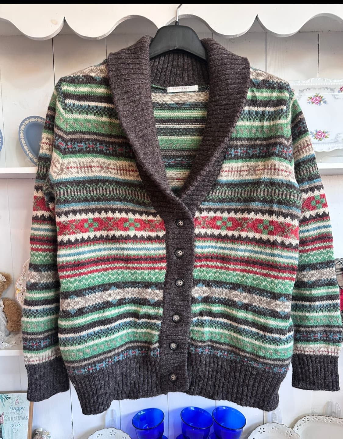 로니스팜 노르딕 숄카라 니트 가디건 상품이미지1