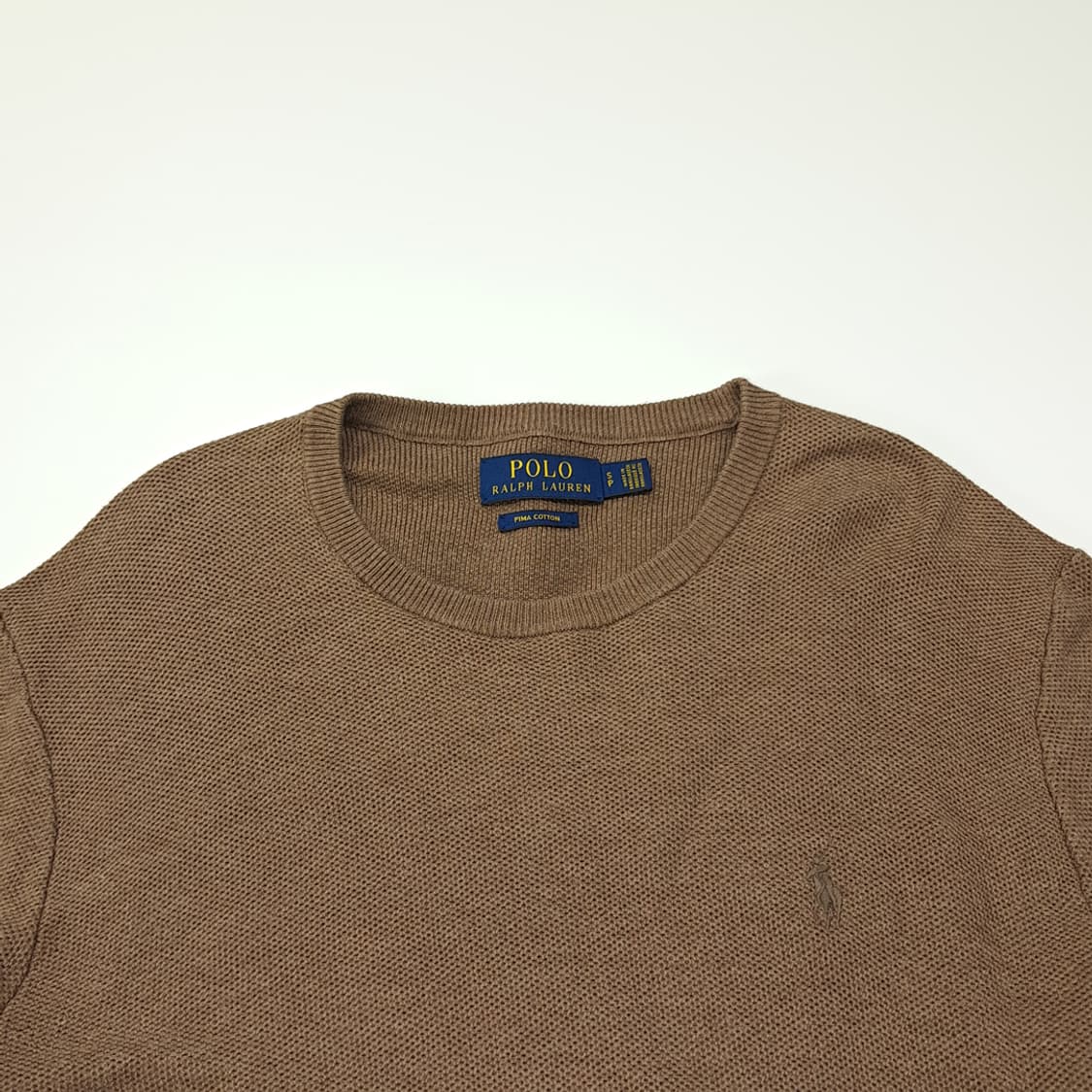 CL007 S 폴로 랄프로렌 피마 코튼 카멜 케이블 니트 상품이미지2
