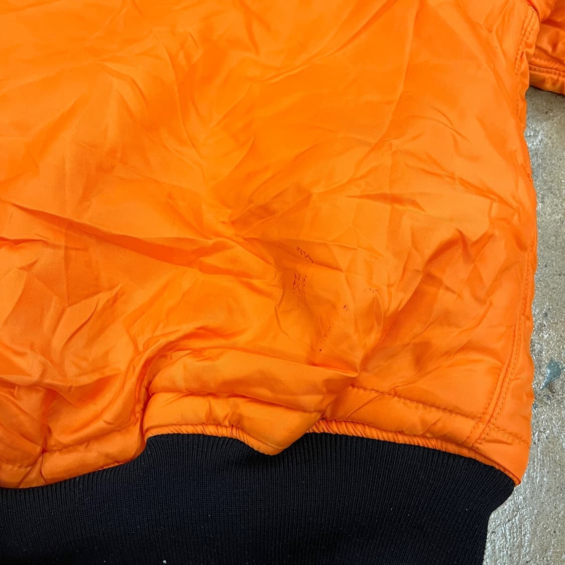 [정품/S] 알파인더스트리 블랙 오렌지 양면 MA-1 항공 점퍼 b17 상품이미지7