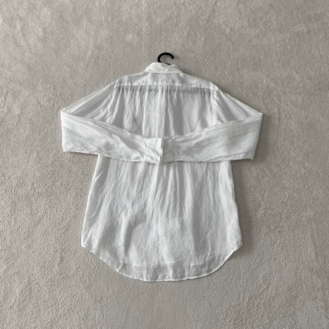 S 폴로 린넨 화이트 긴팔셔츠 상품이미지8
