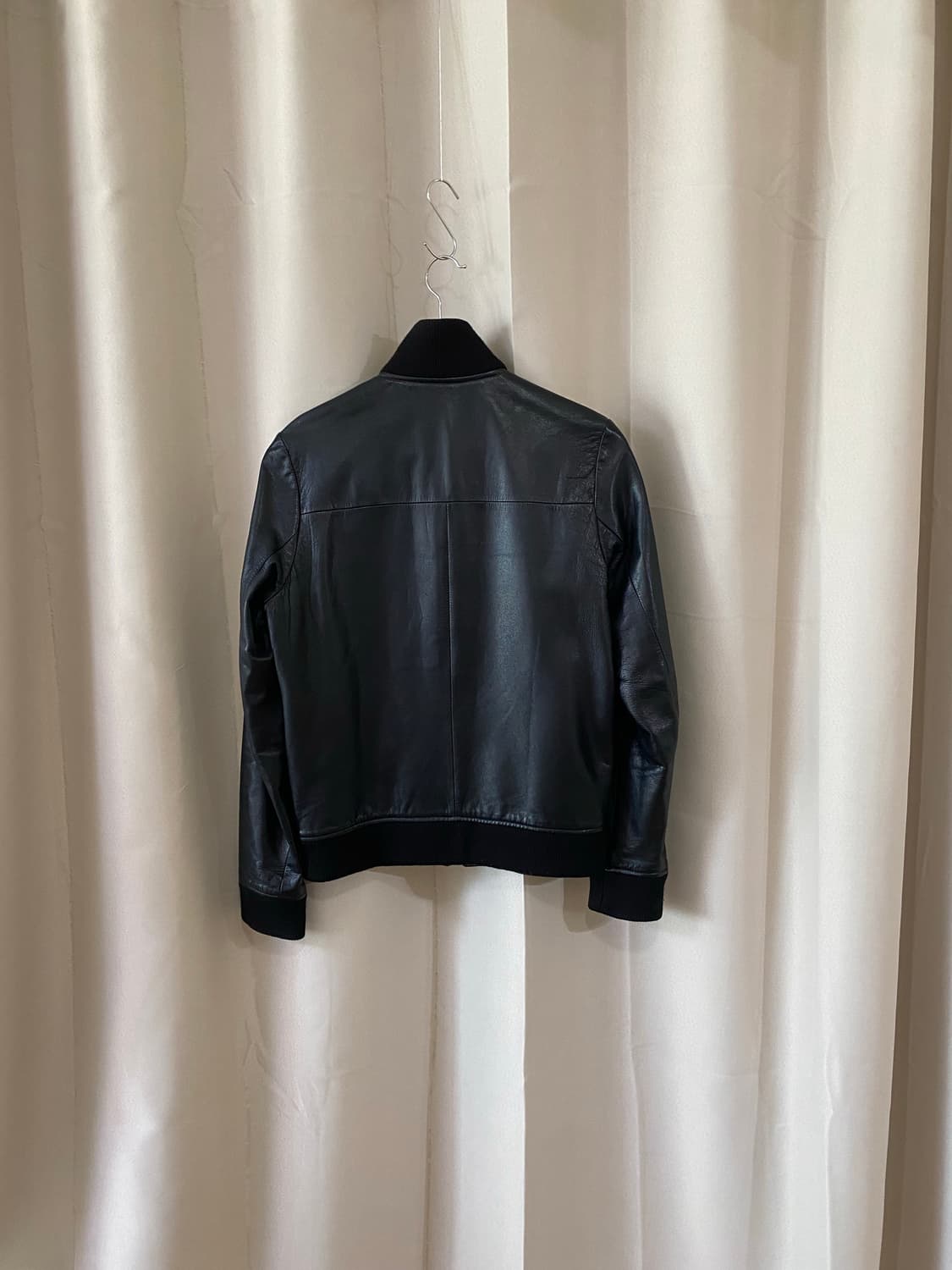 vtg high neck leather jacket 상품이미지2
