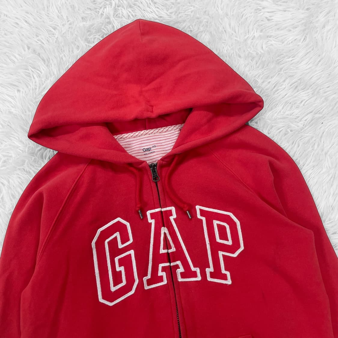 갭 Gap 스펠 로고 후드집업 레드 상품이미지3