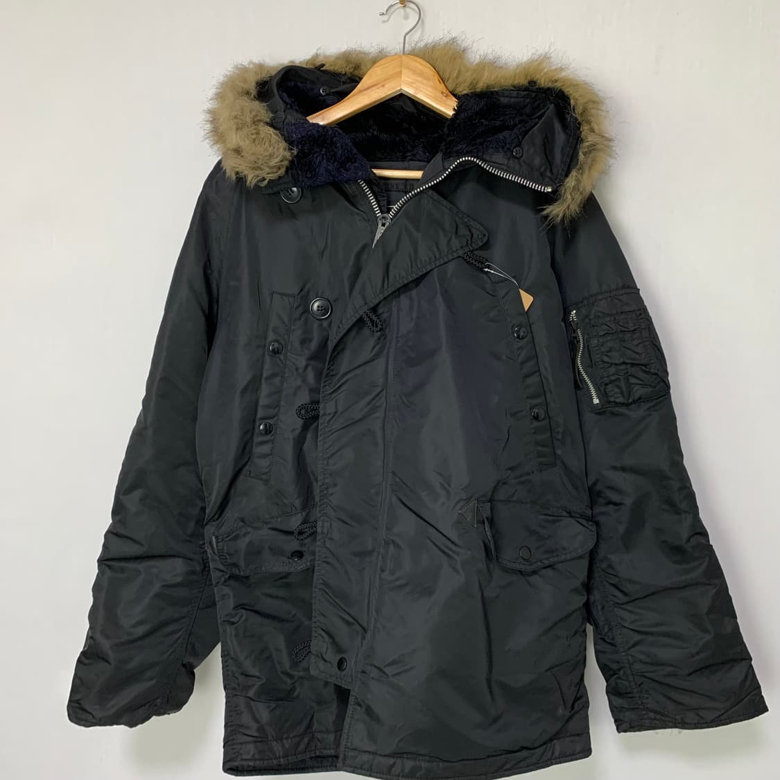 알파인더스트리 N3B 빈티지 야상 점퍼 블랙 M y2k 00s 2010 상품이미지2