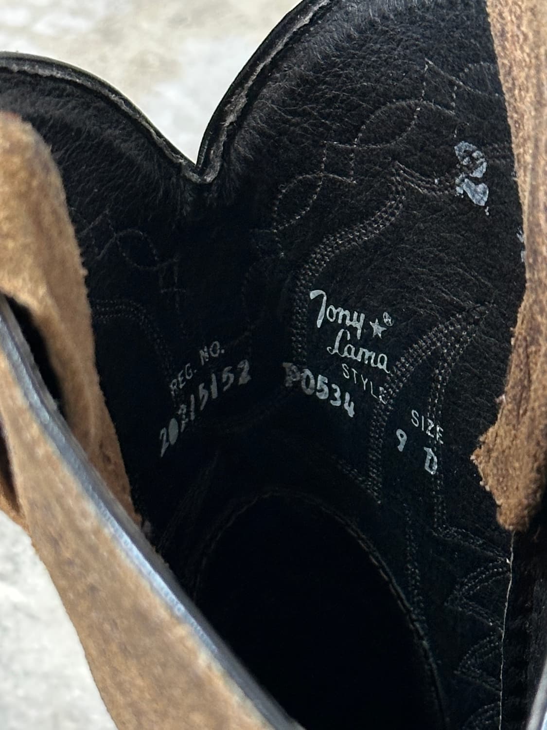 00's OG 토니라마 러프아웃 스웨이드 웨스턴 부츠 카우보이 부츠 상품이미지9