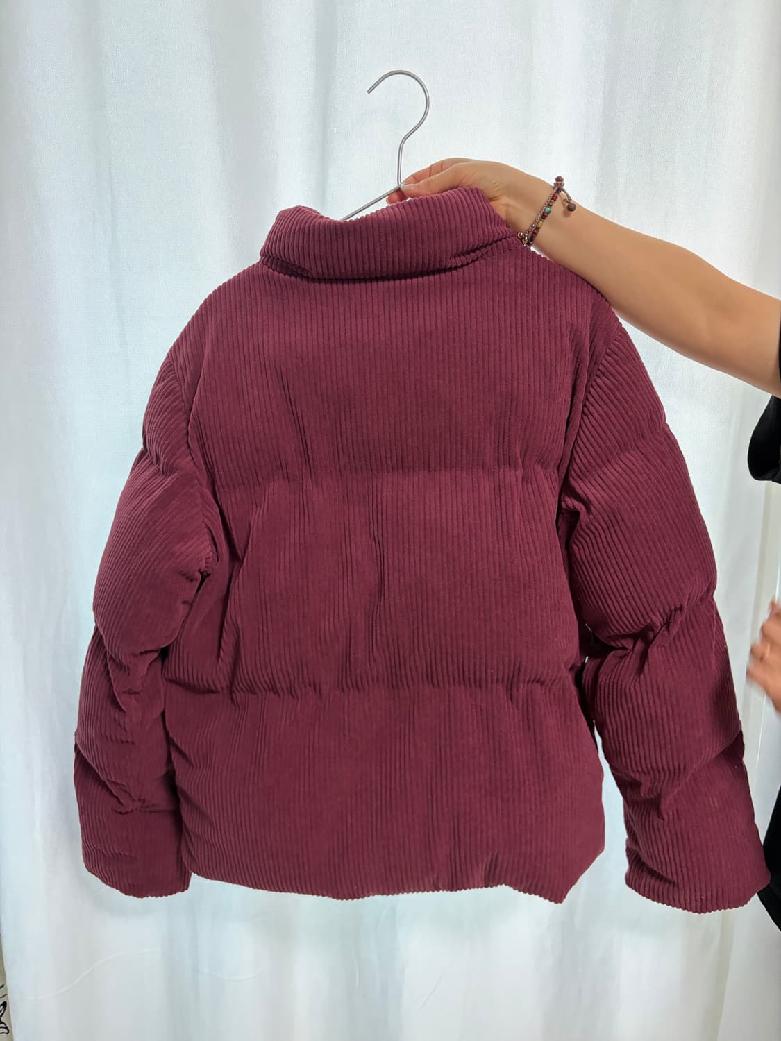 Lee 코튼 버건디 숏패딩 상품이미지5