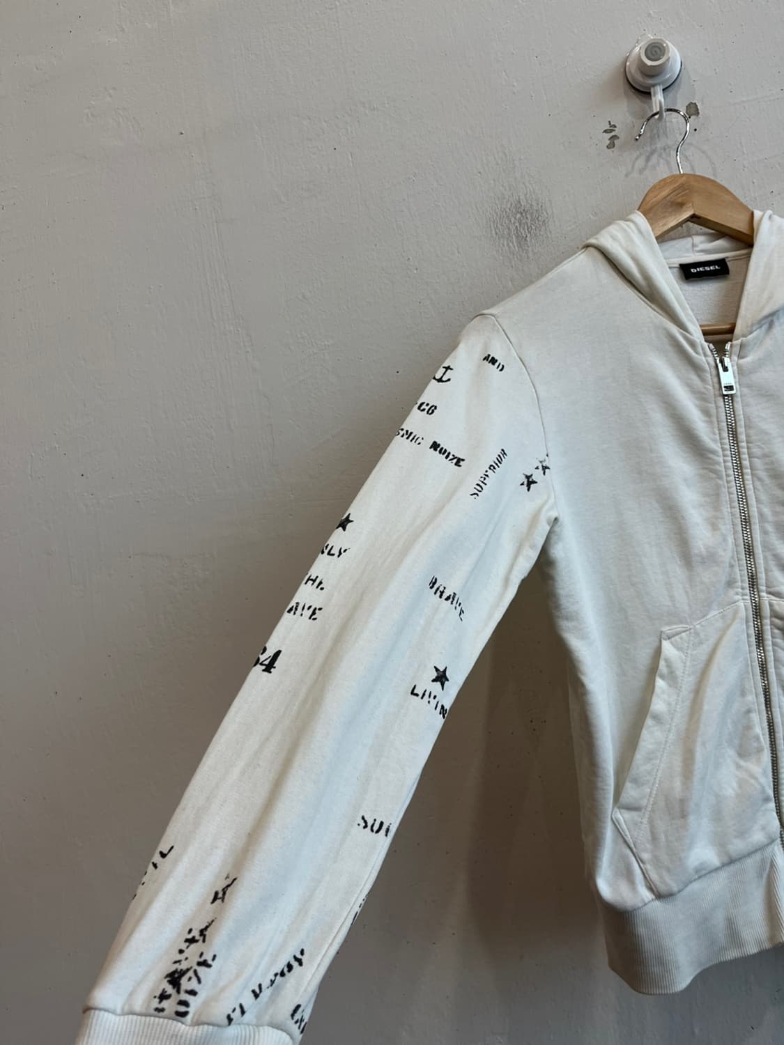 DIESEL 디젤 레터링 후드집업 우먼즈 상품이미지2