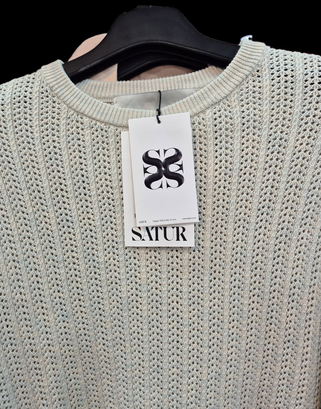 사투어 SATUR 베이지 니트 S 새상품 상품이미지3