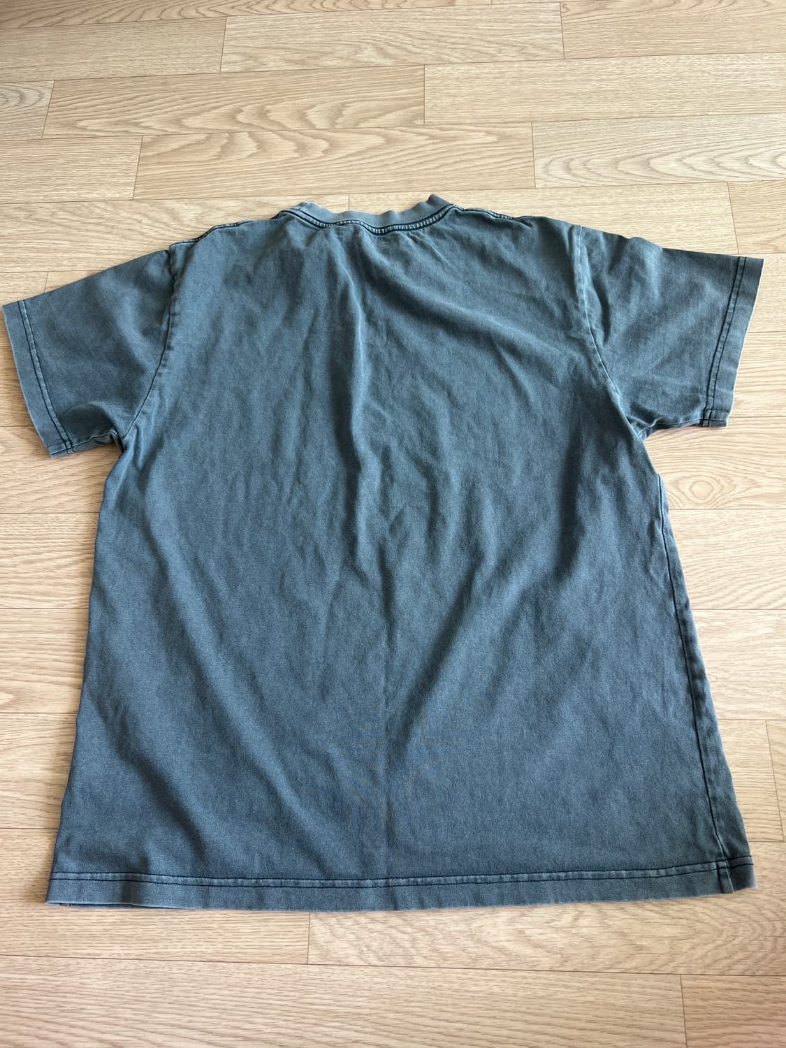 미스치프 롬버스 워시드 티셔츠 차콜 m 상품이미지3