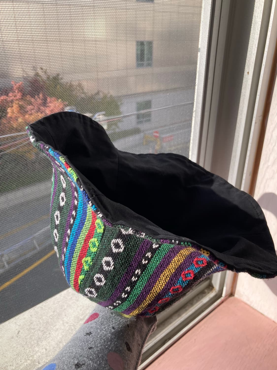 레인보우 자수 패턴 버킷햇 상품이미지4