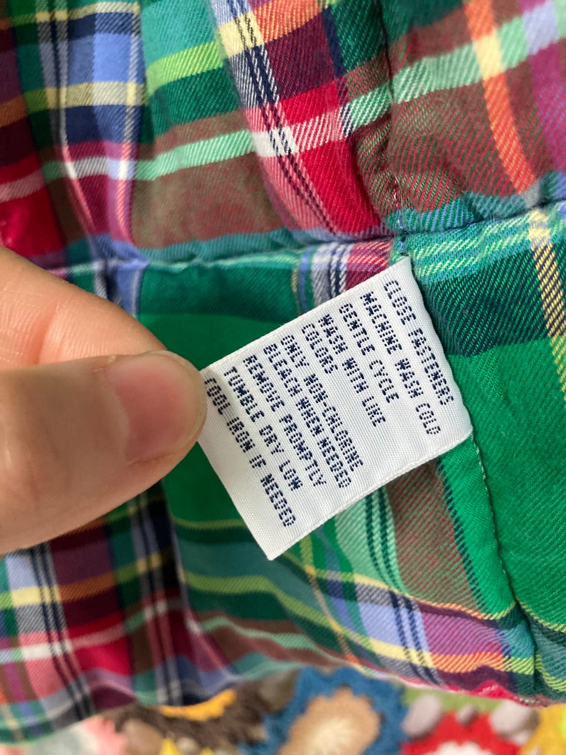 폴로랄프로렌 체크안감 배색 패딩조끼 베스트 _ 네이비/오렌지 상품이미지9