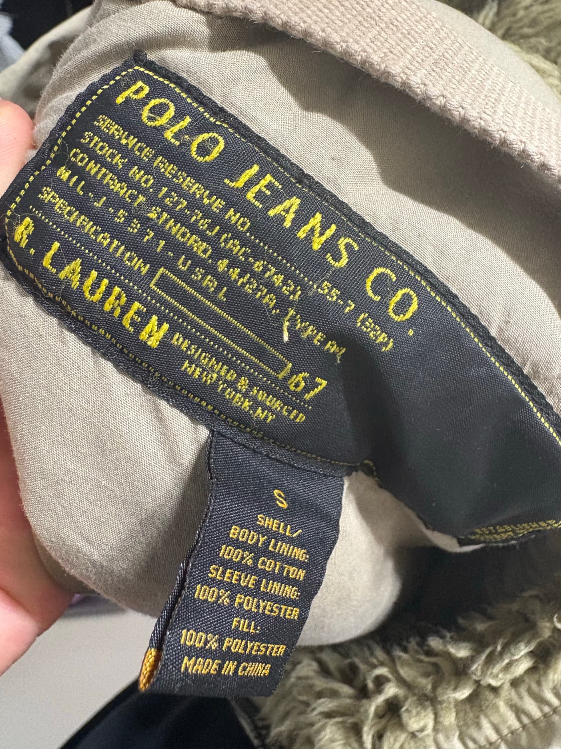 폴로 진스 여성 패딩 S 베이지 상품이미지2