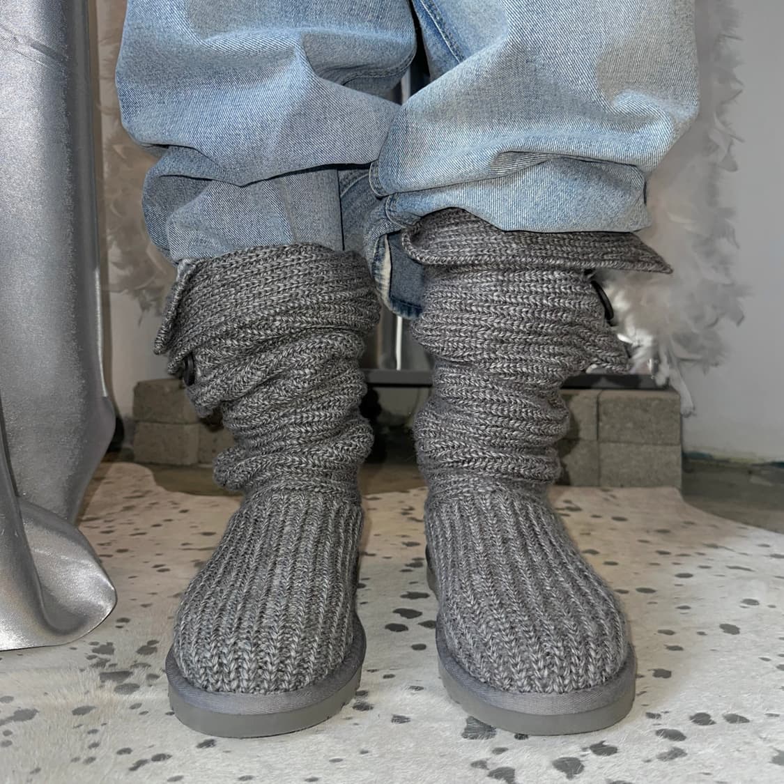 00s 그레이 니트 어그 카디 부츠 상품이미지6