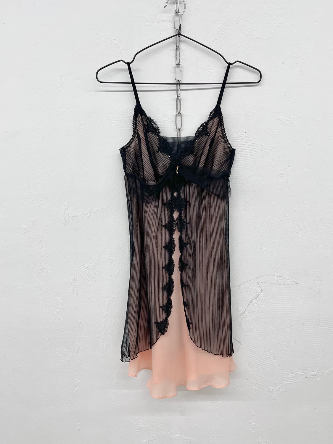 블랙 핑크 레이어드 슬립 상품이미지4