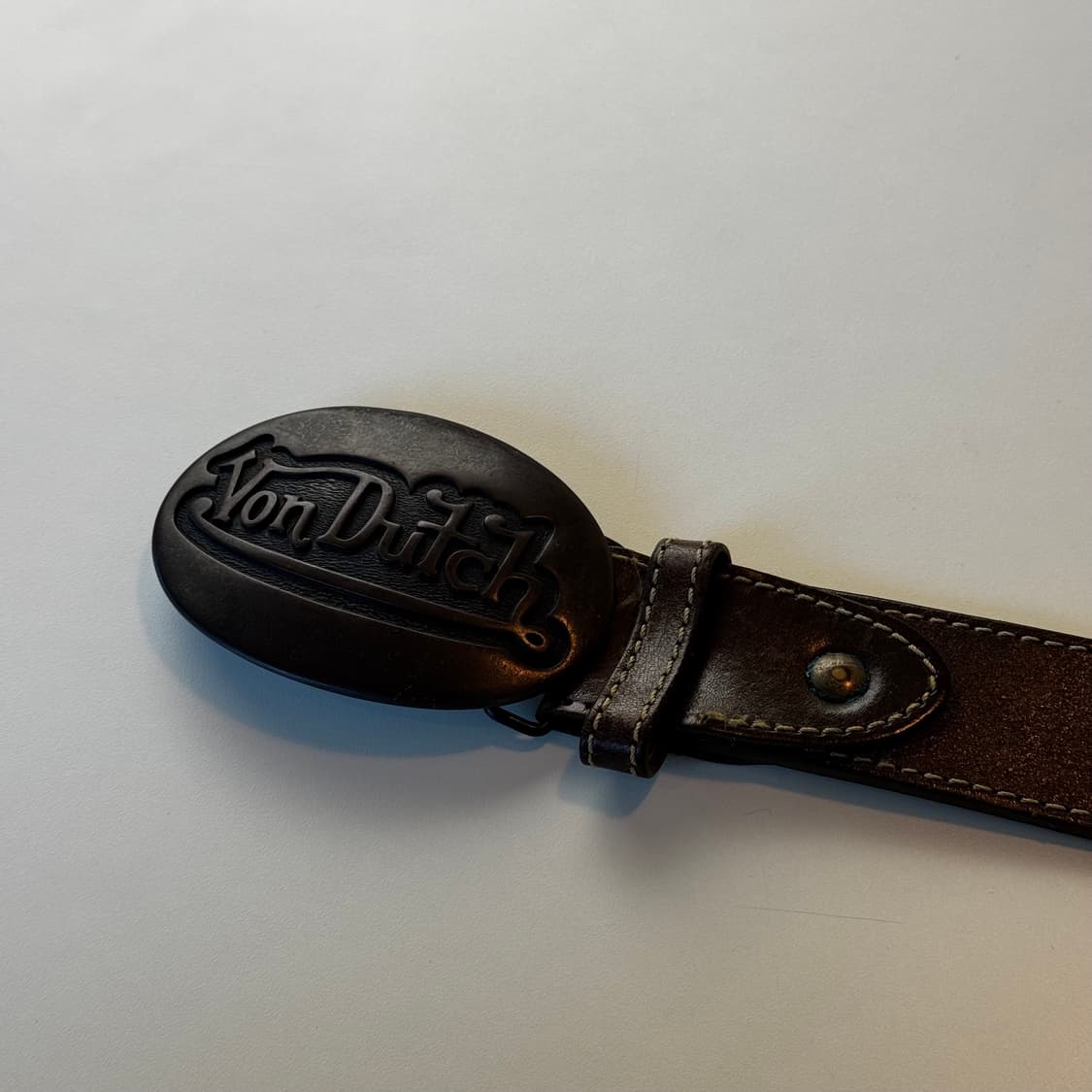 본더치 레더 벨트 메탈 버클 (OS) y2k 상품이미지3