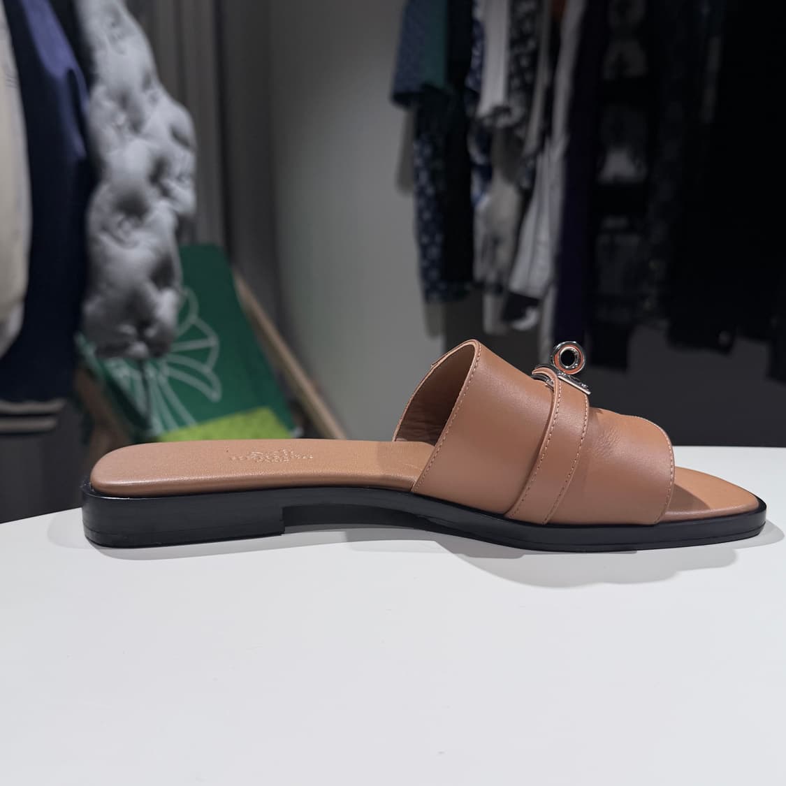 (A/36) / 에르메스 켈리 버클 줄리아 레더 가죽 샌들 슬리퍼 상품이미지5