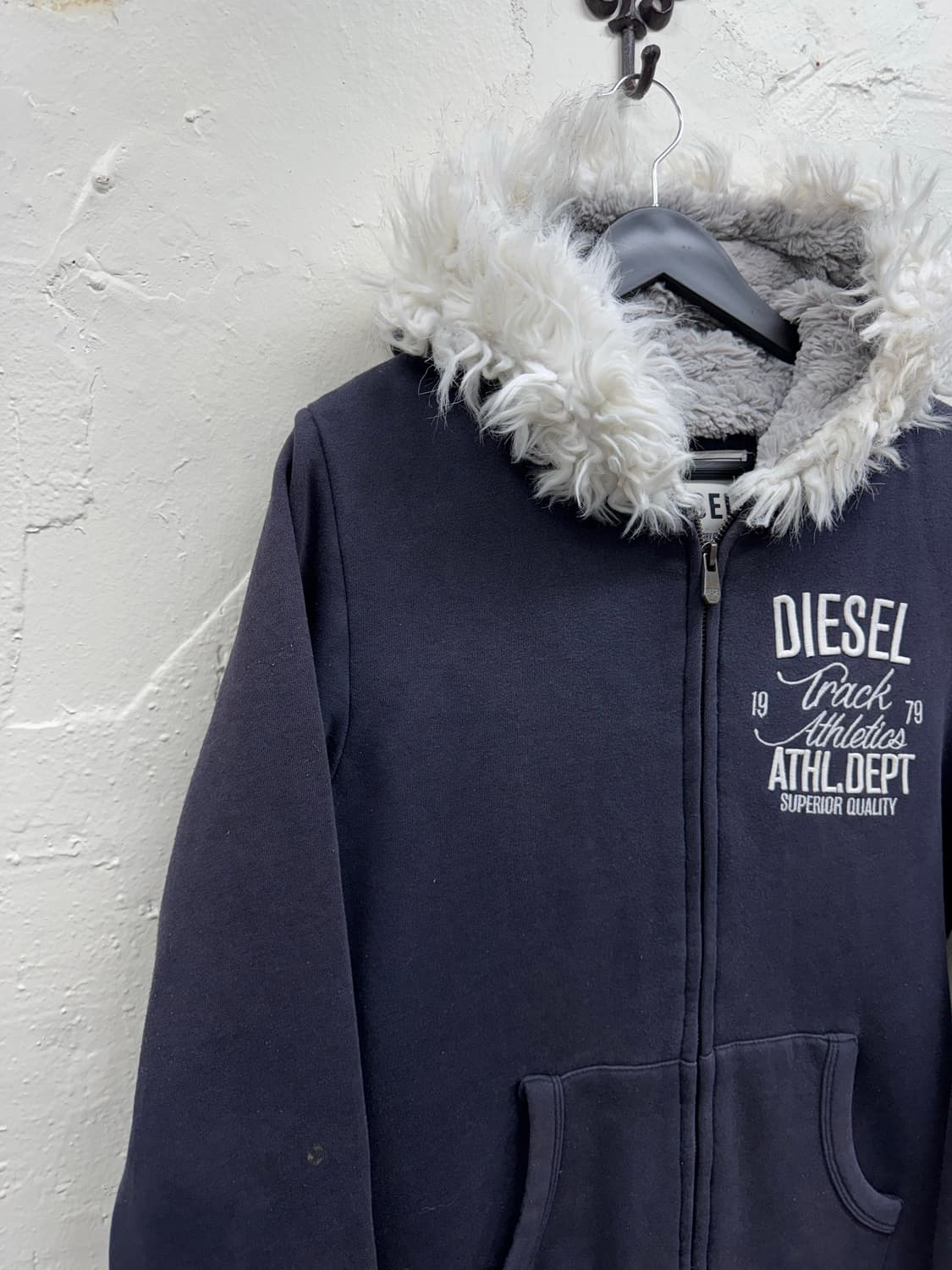 Diesel y2k trimming fur hoodie 상품이미지4