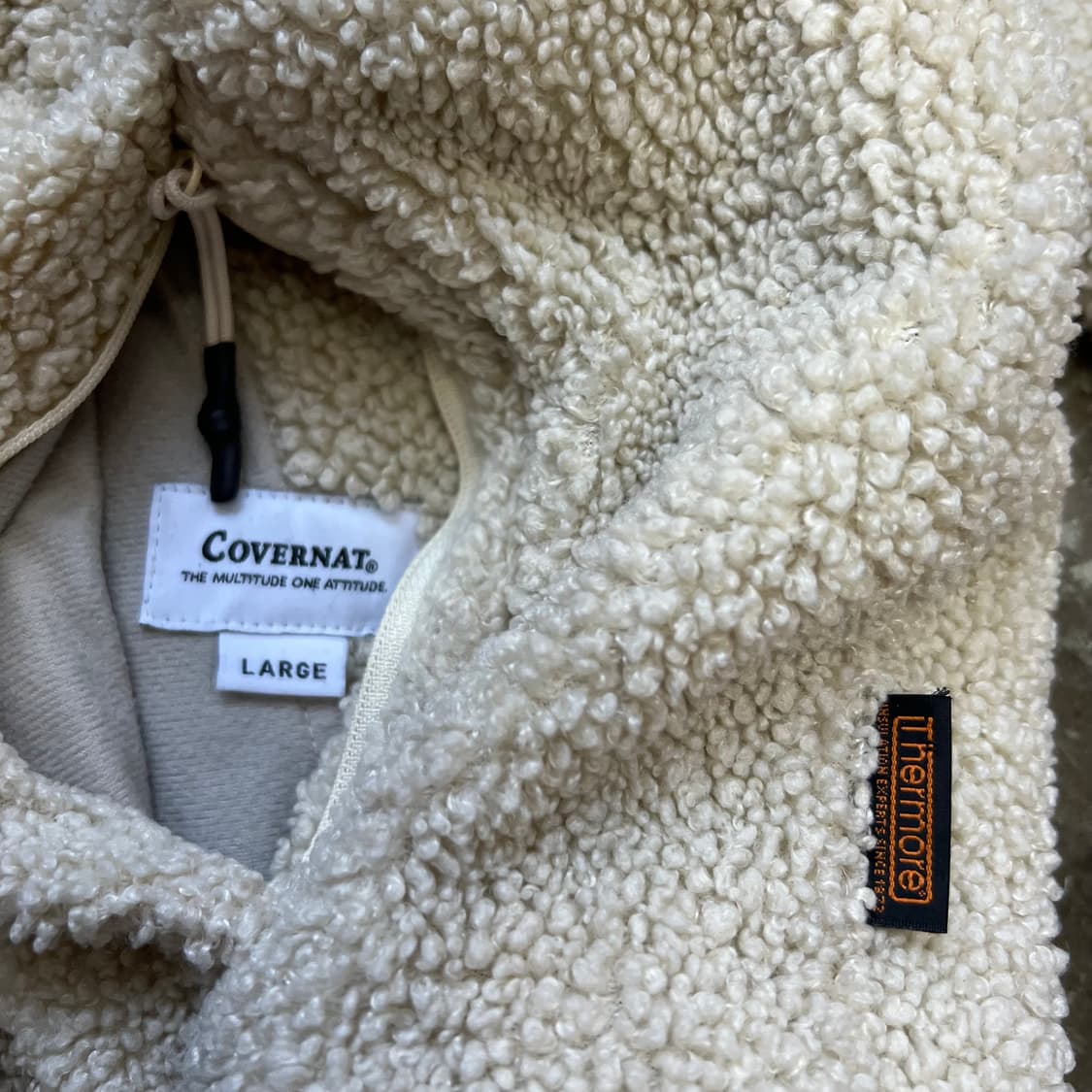 L) 커버낫 리버시블 양면 쉐르파 집업 자켓 뽀글이 후리스 상품이미지7