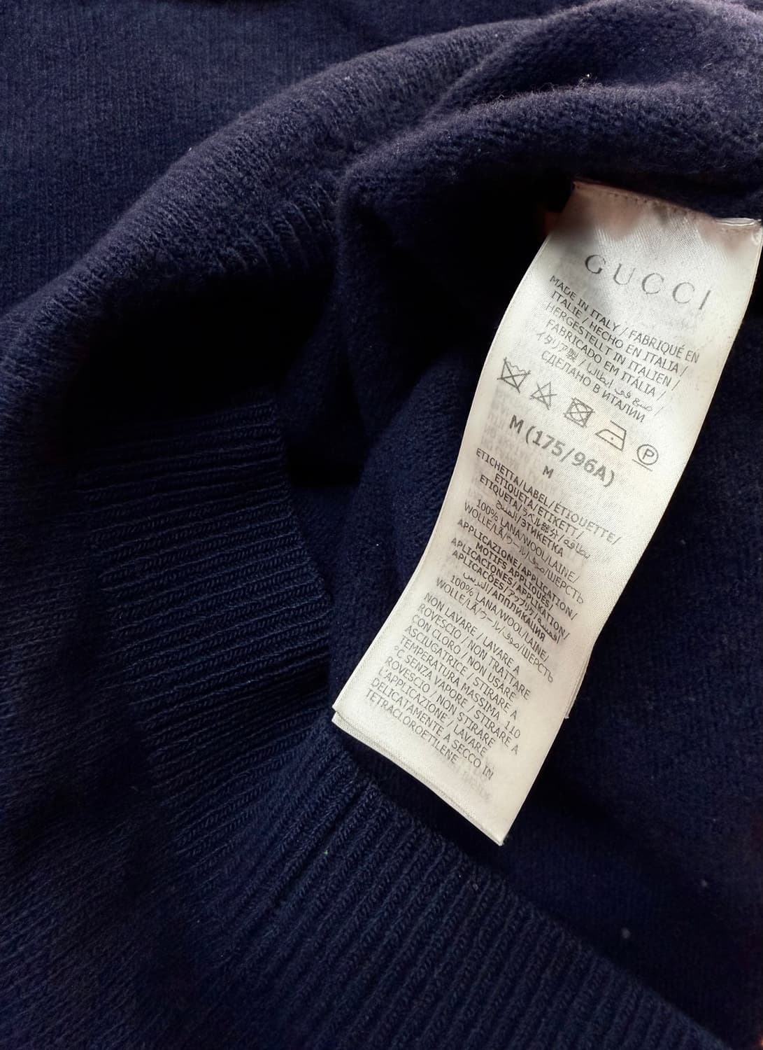 48/ 구찌 백로고 스웻 네이비 니트 상품이미지9