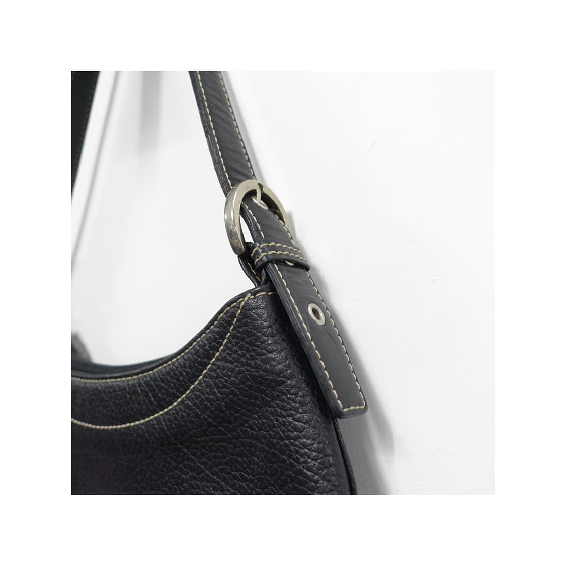 빈티지 버클 레더 숄더백 상품이미지5