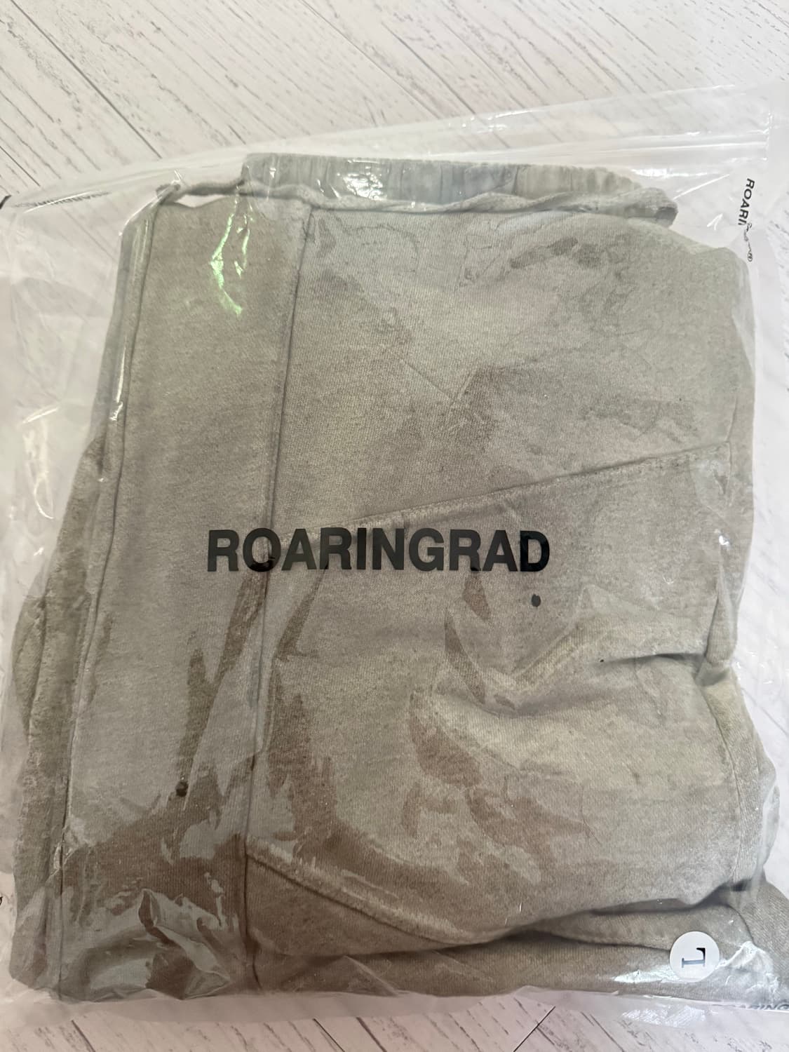 로어링라드 더티 더블 웨이스트 스웻 팬츠 오트밀 상품이미지5