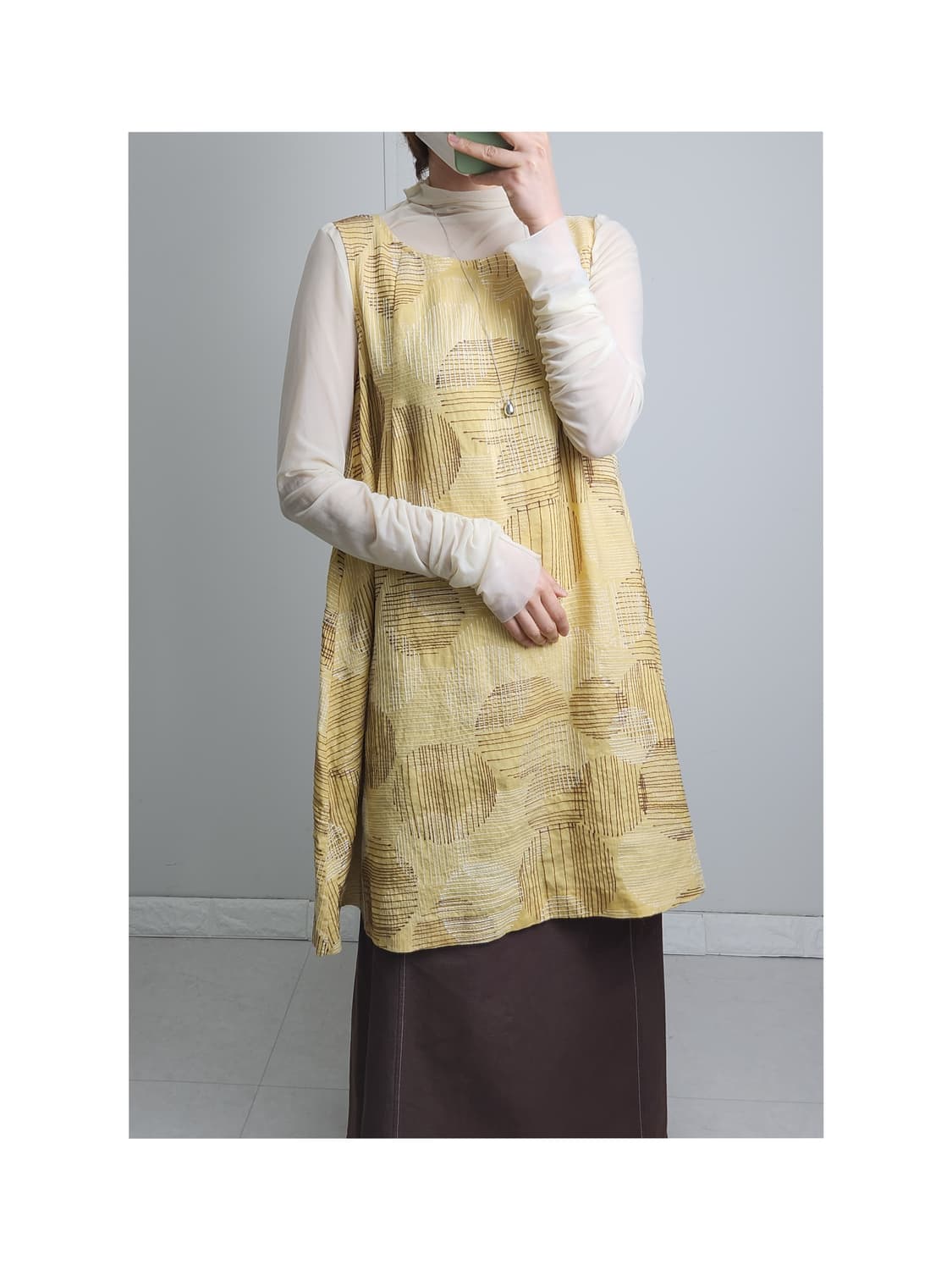 (TABASA)도트 자수 원피스•롱 블라우스 상품이미지1