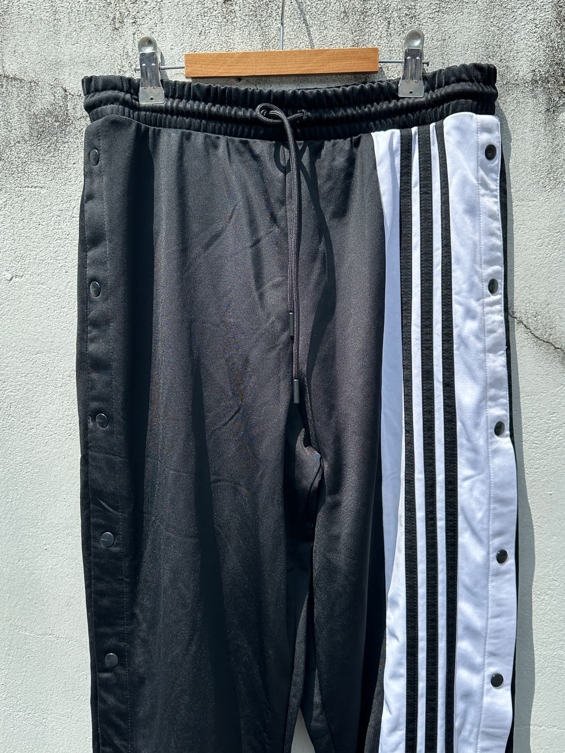 [S] 아디다스 블랙 삼선 트랙팬츠 스냅버튼 조거 상품이미지2